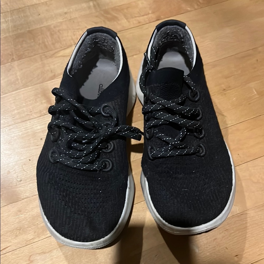 Allbirds Black and White Athletic Shoes with Knit Upper